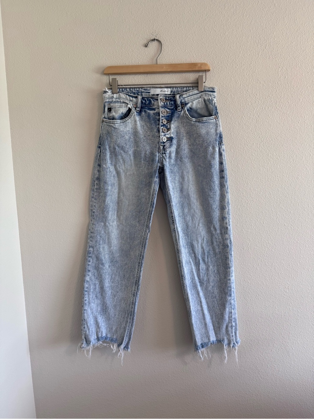KanCan Light Blue Straight Leg Button-Fly Jeans